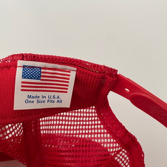 Deadstock Budweiser Puff Print Logo Mesh Hat 80’s - Picture 6 of 7